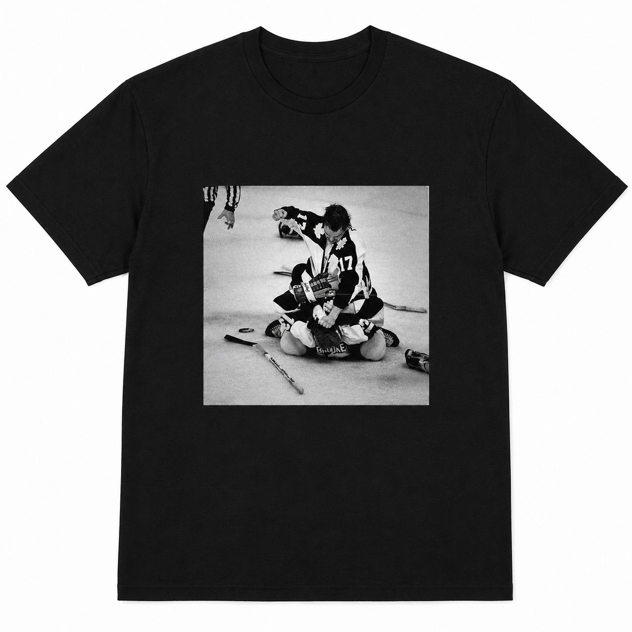 Eighties Hockey Fight T-Shirt | Old School Hockey Enforcer Shirt